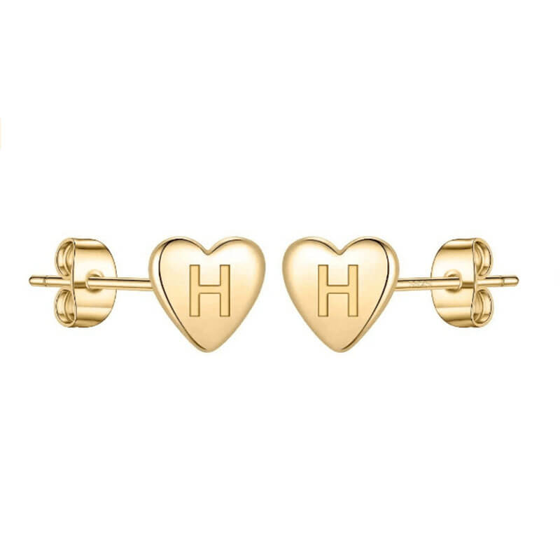 LOANYA Herz Ohrstecker mit Initiale Loanya H 