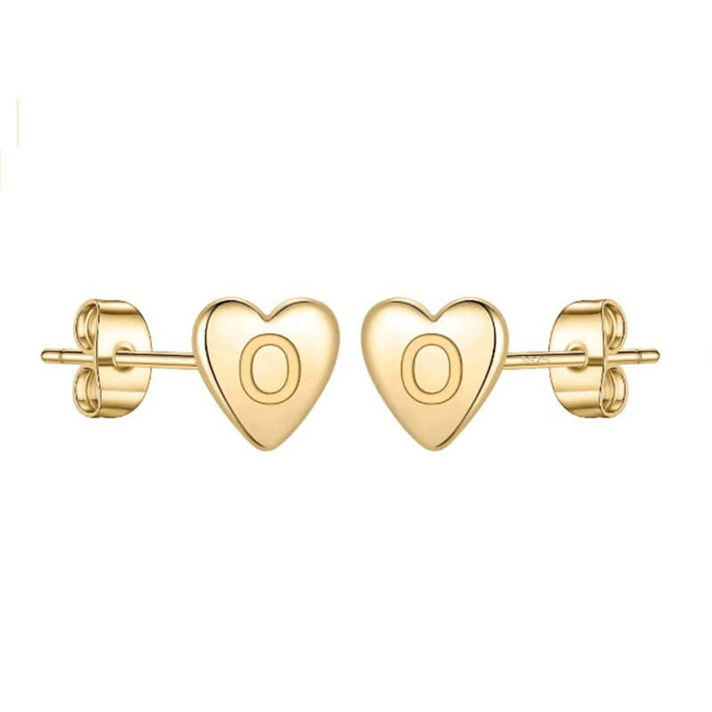 LOANYA Herz Ohrstecker mit Initiale Loanya O 