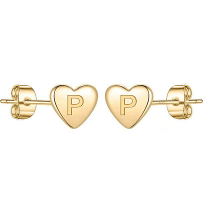 LOANYA Herz Ohrstecker mit Initiale Loanya P 