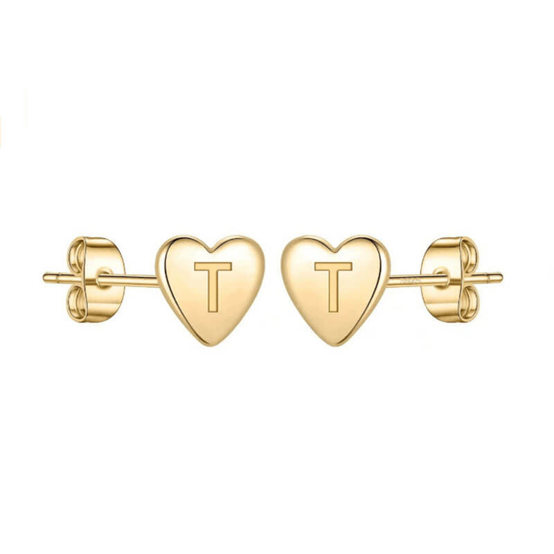 LOANYA Herz Ohrstecker mit Initiale Loanya T 