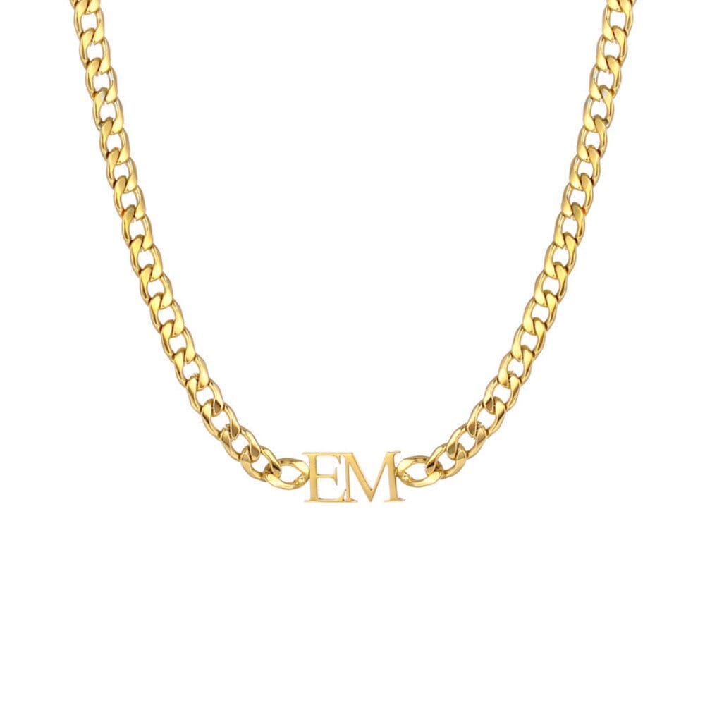 LOANYA Initialen Halskette Necklaces Loanya Gold 