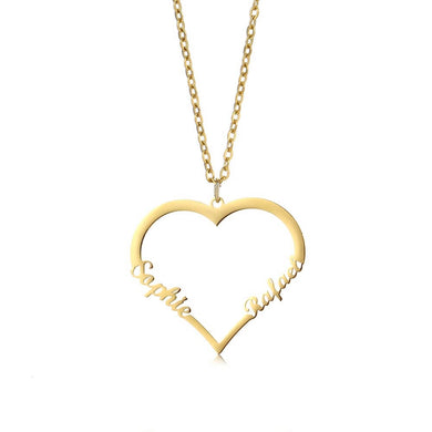 LOANYA personalisierte Herzkette Loanya Gold 40 cm 