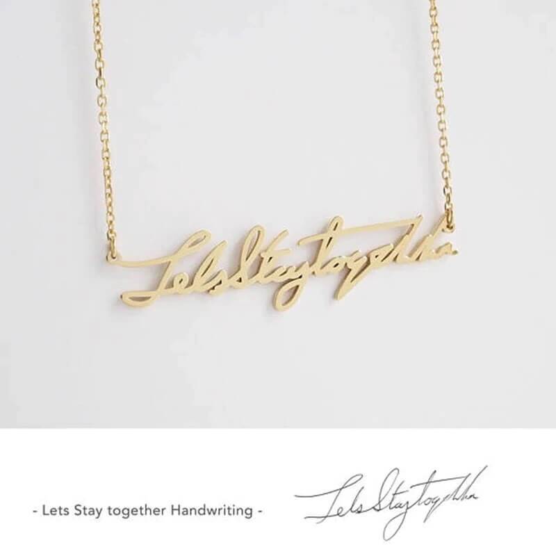 LOANYA Schmuck aus Deiner Handschrift Loanya Gold Halskette 